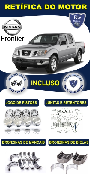 Retífica de motor Nissan Frontier peças originais pacote completo Rw motores
